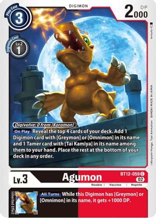 Agumon - BT12-059 (BT12-059) - Across Time