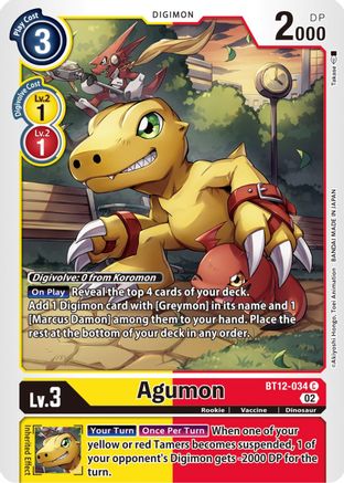Agumon - BT12-034 (BT12-034) - Across Time