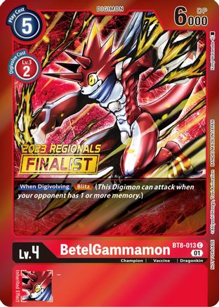 BetelGammamon (2023 Regionals Finalist) (BT8-013) - New Awakening Foil