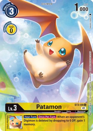 Patamon - ST3-04 (Official Tournament Pack Vol.9) (ST3-04) - Starter Deck 03: Heaven's Yellow Foil