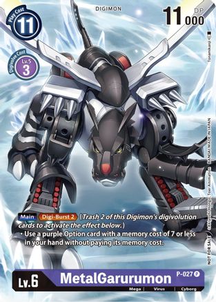MetalGarurumon - P-027 (Winner Pack Across Time) (P-027) - Digimon Promotion Cards