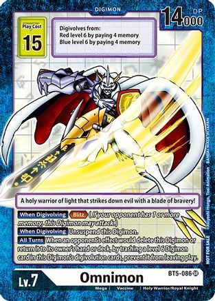 Omnimon (Across Time Box Promo) (BT5-086) - Battle of Omni Foil