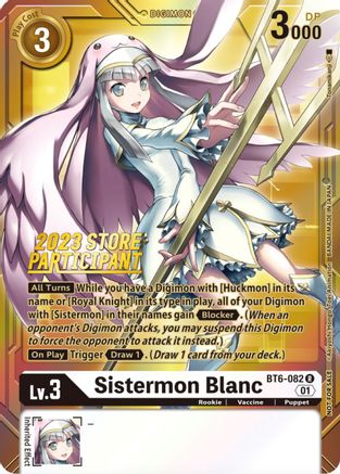 Sistermon Blanc (2023 Store Participant) (BT6-082) - Double Diamond Foil