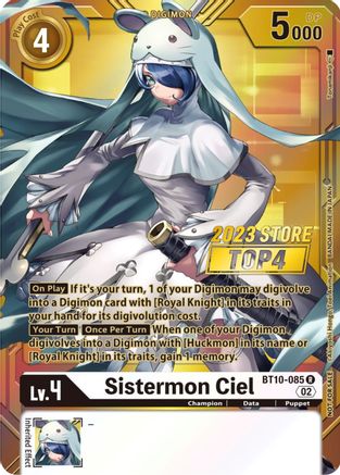 Sistermon Ciel (2023 Store Top 4) (BT10-085) - Xros Encounter Foil