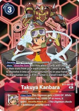 Takuya Kanbara (D-Scanner Alternate Art) (BT7-085) - Next Adventure Foil