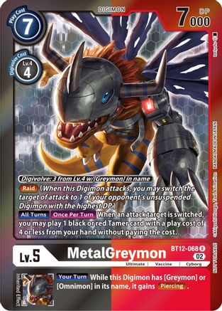 MetalGreymon (Tamer Party -Special-) (BT12-068) - Across Time Foil