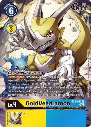 GoldVeedramon (Alternate Art) (EX4-027) - Alternative Being Booster Foil