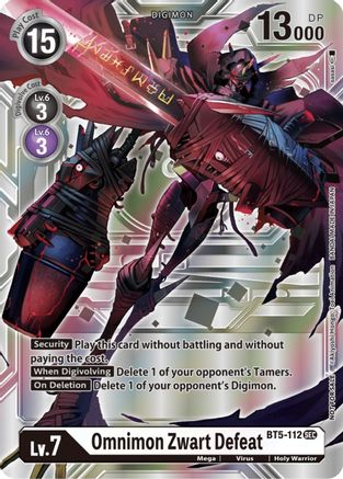 Omnimon Zwart Defeat (Silver Alternate Art) (BT5-112) - Alternative Being Booster Foil