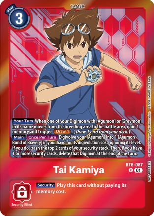 Tai Kamiya (Event Pack 5) (BT6-087) - Double Diamond Foil