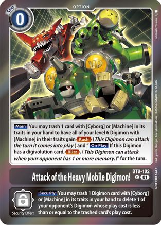 Attack of the Heavy Mobile Digimon! (Event Pack 5) (BT9-102) - X Record Foil
