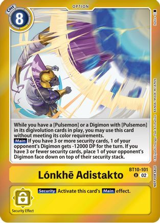 Lonkhe Adistakto (Event Pack 5) (BT10-101) - Xros Encounter Foil