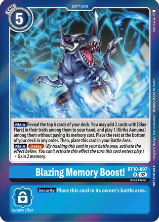 Blazing Memory Boost! (Event Pack 5) (BT10-097) - Xros Encounter Foil
