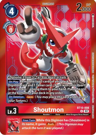 Shoutmon (Event Pack 5) (BT10-008) - Xros Encounter Foil