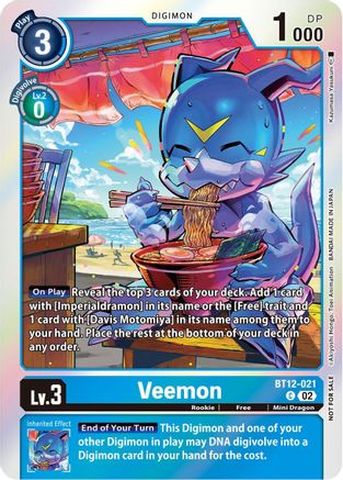 Veemon (Gen Con 2023) (BT12-021) - Digimon Promotion Cards Foil