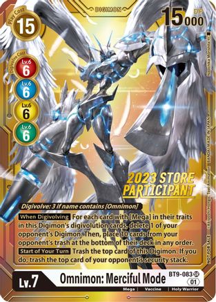 Omnimon: Merciful Mode (2023 Store Participant) (BT9-083) - X Record Foil