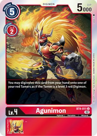 Agunimon (Resurgence Booster Reprint) (BT4-011) - Resurgence Booster Foil