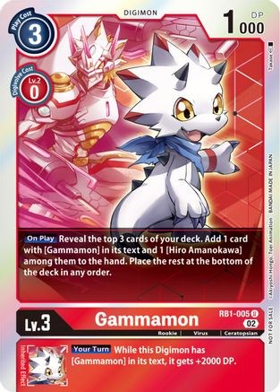 Gammamon - RB1-005 (Resurgence Booster Box Promotion Pack) (RB1-005) - Resurgence Booster Foil