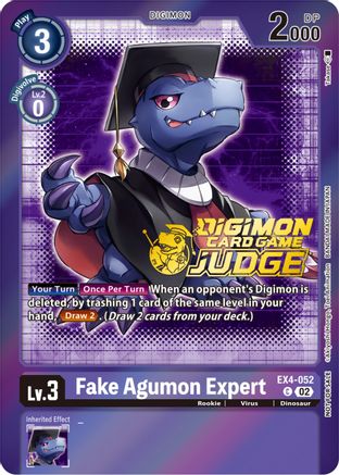 Fake Agumon Expert - EX4-052 (Judge Pack 4) (EX4-052) - Alternative Being Booster Foil
