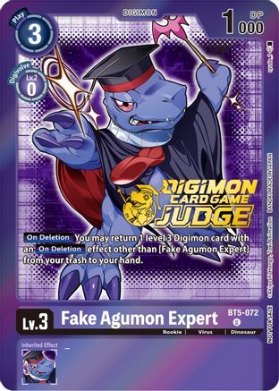 Fake Agumon Expert - BT5-072 (Judge Pack 4) (BT5-072) - Battle of Omni Foil