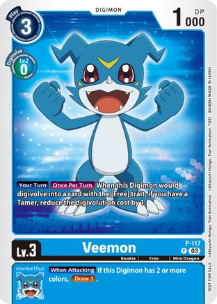 Veemon - P-117 (NYCC 2023 Demo Deck) (P-117) - Digimon Demo Deck Exclusive Cards