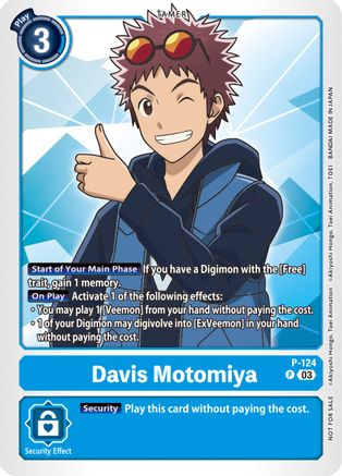 Davis Motomiya - P-124 (NYCC 2023 Demo Deck) (P-124) - Digimon Demo Deck Exclusive Cards
