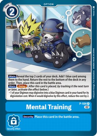 Mental Training (Blast Ace Box Topper) (P-104) - Digimon Promotion Cards Foil