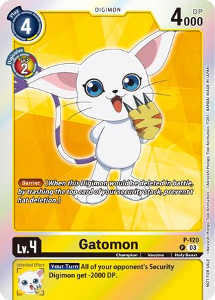 Gatomon - P-120 (Tamer Party Pack -The Beginning- Ver. 2.0) (P-120) - Digimon Promotion Cards Foil