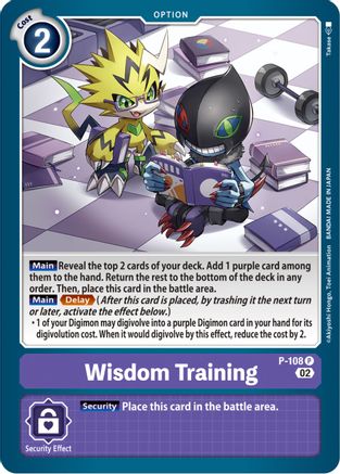 Wisdom Training (Blast Ace Box Topper) (P-108) - Digimon Promotion Cards Foil