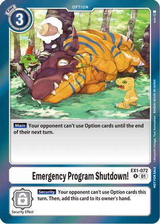 Emergency Program Shutdown! (Blast Ace Double Pack Set) (EX1-072) - Classic Collection Foil