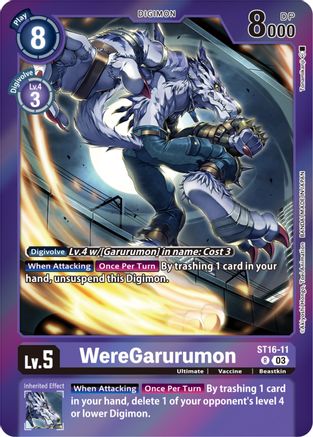WereGarurumon (Gift Box 2023) (ST16-11) - Starter Deck 16: Wolf of Friendship Foil