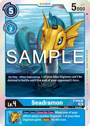 Seadramon - P-098 (Limited Card Pack Ver.2) (P-098) - Digimon Promotion Cards Foil