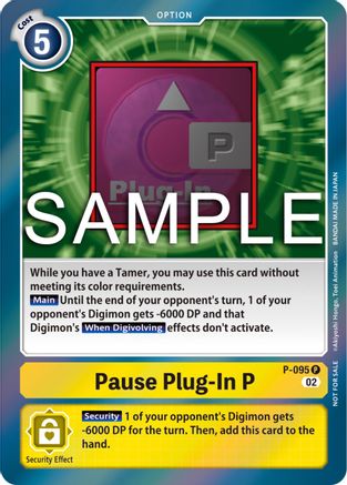 Pause Plug-In P - P-095 (3rd Anniversary Update Pack) (P-095) - Digimon Promotion Cards Foil