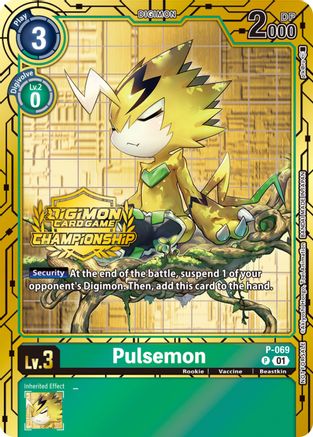 Pulsemon - P-069 (Championship 2023 Gold Card Set) (P-069) - Digimon Promotion Cards Foil