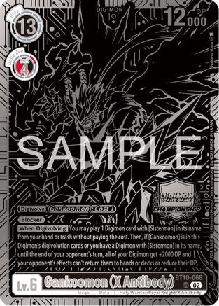Gankoomon (X Antibody) (2023 Championship Finals 2nd Place) (BT10-068) - Xros Encounter Foil