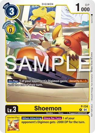 Shoemon (Digimon Liberator Promotion Pack) (P-134) - Digimon Promotion Cards