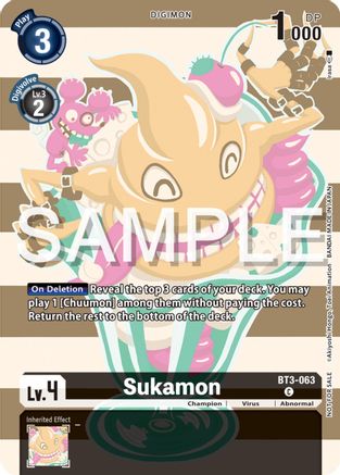 Sukamon (Digimon Illustration Competition Pack 2023) (BT3-063) - Release Special Booster 1.0