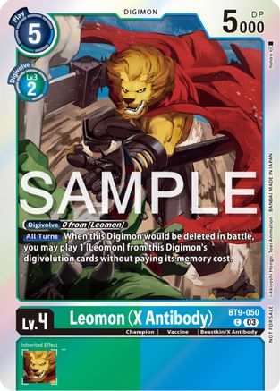 Leomon (X Antibody) (Winner Pack -Exceed Apocalypse-) (BT9-050) - X Record Foil