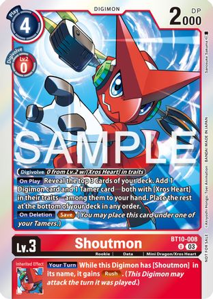 Shoutmon (Winner Pack -Exceed Apocalypse-) (BT10-008) - Xros Encounter Foil