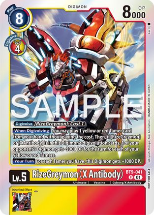 RizeGreymon (X Antibody) (Event Pack 6) (BT9-041) - X Record Foil