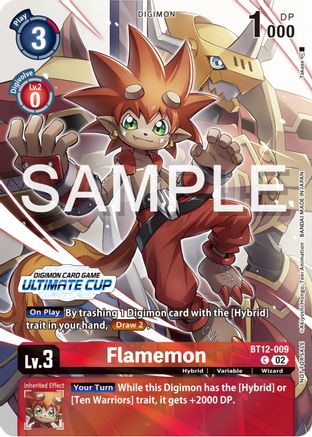 Flamemon (Ultimate Cup 2024) (BT12-009) - Across Time Foil