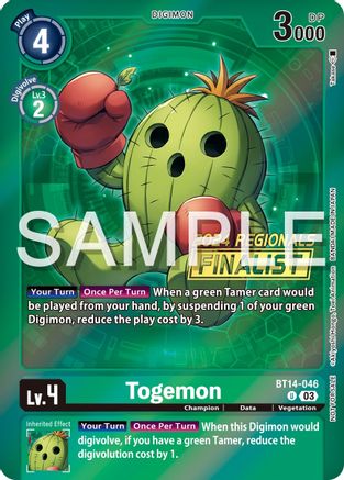 Togemon (2024 Regionals Finalist) (BT14-046) - Blast Ace Foil