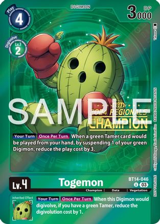 Togemon (2024 Regionals Champion) (BT14-046) - Blast Ace Foil