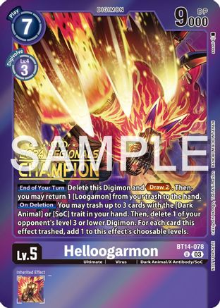 Helloogarmon (2024 Regionals Champion) (BT14-078) - Blast Ace Foil
