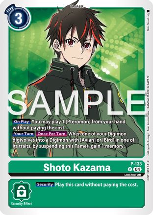 Shoto Kazama (P-133) - Digimon Promotion Cards