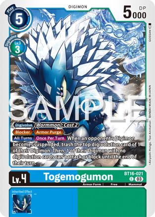 Togemogumon (BT16-021) - Beginning Observer