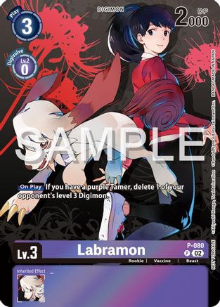 Labramon - P-080 (Official Tournament Pack Vol.13) (P-080) - Digimon Promotion Cards Foil