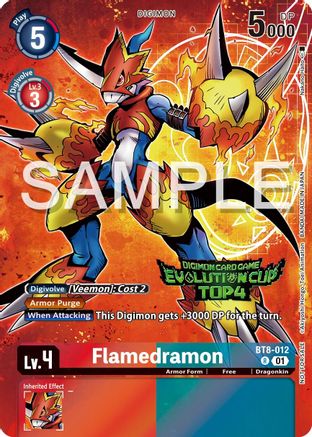 Flamedramon - BT8-012 (2024 Evolution Cup Top 4) (BT8-012) - New Awakening Foil