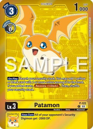 Patamon - P-122 (Digimon Adventure Box 2024) (P-122) - Digimon Promotion Cards Foil
