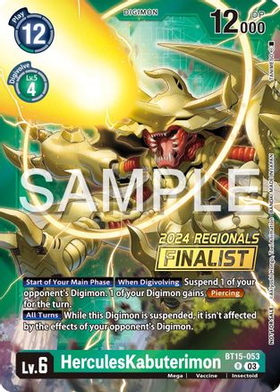HerculesKabuterimon (2024 Regionals Finalist) (BT15-053) - Exceed Apocalypse Foil