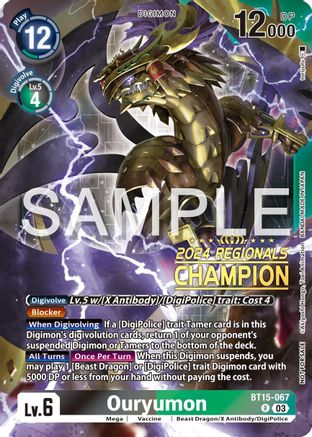 Ouryumon (2024 Regionals Champion) (BT15-067) - Exceed Apocalypse Foil